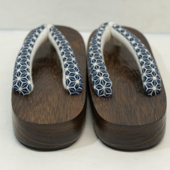 Geta Japanese Traditional Sandal Dark Brown paulownia wood Kyoetsu Thong Shoe - Picture 6 of 12